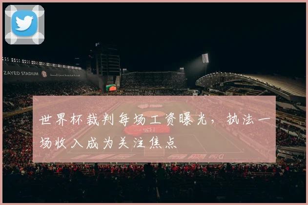 世界杯裁判每场工资曝光,执法一场收入成为关注焦点
